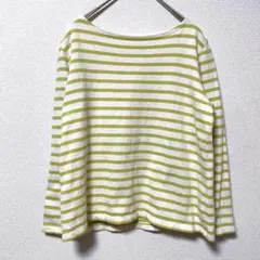 アースミュージック＆エコロジー　トップス長袖　ボーダー　コットン　M 春