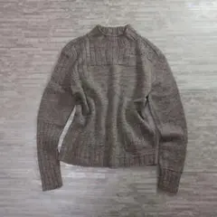 90s Vintage クロップド アシンメトリー　ニット ウール 韓国風