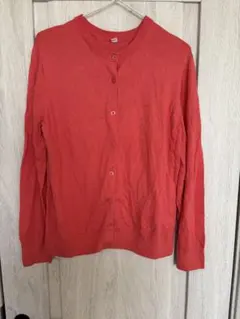 UNIQLO ピンクオレンジ カーディガン XL