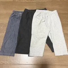 UNIQLO ベビースパッツ 3枚セット グレー・黒・ネイビー　おまとめ　7部丈
