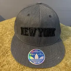 adidas NEW YORK キャップ グレー 6 7/8 - 7 1/4