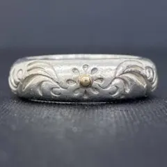 ARIZONA FREEDOM K18 太陽神 シルバー 唐草甲丸リング 22号