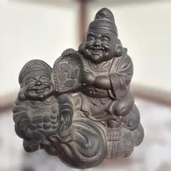 昭和レトロな恵比寿大黒貯金箱　金投入口傷あり汚れ埃ありヒビありません