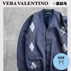 ★VERA VALENTINOアーガイル柄カーディガン 裏起毛