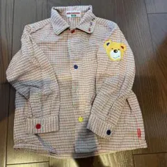 ミキハウス チェック柄長袖シャツ 100