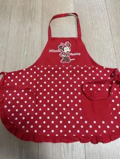 Disney ミニーマウス 水玉エプロン 110