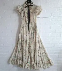 sov. 　ソブ　2025 シフォンフリルワンピース　ロング　フラワー　花柄