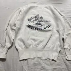 P.M.C 両V スウェット　M ホワイト　魚　ヴィンテージ　復刻