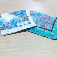 バラ柄　ハンカチ　2枚セット
