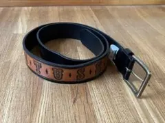 STUSSY Levi's レザー ベルト コラボ　ブラウン/ブラック