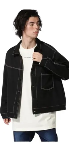 RAGEBLUE レイジブルー ステッチジャケットジャケット　ブラック　M