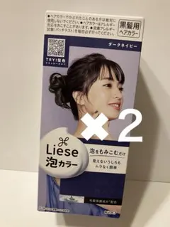 リーゼ 泡カラー ダークネイビー ヘアカラー　2個