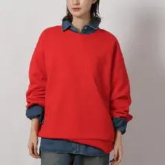 新品 LAKOLE ヘビーウェイトスウェット レッド Lサイズ