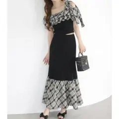 【新品】ナイスクラップ　ワンショル　リボン セットアップワンピース