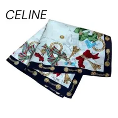 CELINE セリーヌ　リボンとエッフェル塔のハンカチ