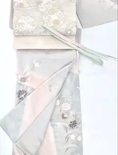 正絹 夏着物 小紋 絽 飛び柄 銀鼠地に萩 - メルカリ