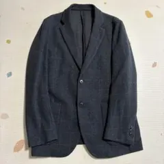 メンズ ユニクロ　UNIQLO テーラードジャケット　グレー　スーツ　Sサイズ