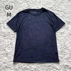 GU/Tシャツ 半袖 パイル生地 部屋着 ネイビー M 372-331329