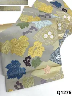 花柄刺繍　山口美術織物　袋帯 黒　長さ約440㎝　新品　未使用品 楽天市場】山口美術織物 袋帯（着物｜和服）：レディース
