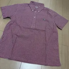 タグなし新品　LACOSTE ラコステ　半袖シャツ　綿100% チェックのサムネイル