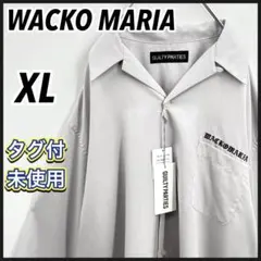 【タグ付未使用】希少XL ワコマリア 刺繍ロゴ ポケット オープンカラーシャツ