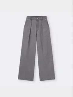 GU グレー デニムパンツ sサイズ　ライトデニムワイドパンツ
