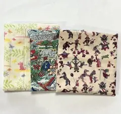 リバティプリント　タナローン　動物柄　はぎれセット