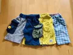キッズ用カラフルなハーフパンツ 3点セット100サイズ　まとめ売り