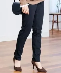 リブ イン コンフォート ぬくぬくでしあわせ あったかすっきり裏ボアパンツ