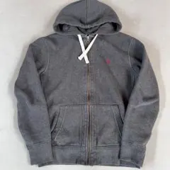 【希少配色】ポロラルフローレン ジップパーカー サイドリブ 赤ポニー刺繍 肉厚