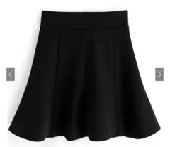 ブラック フレアミニスカート