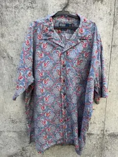 美品 ラルフローレン VINTAGE CAMP ペイズリー柄 アロハシャツ M