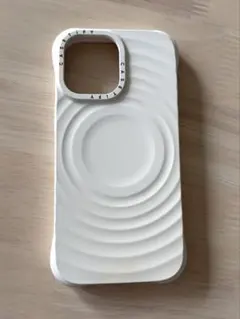 CASETiFY iPhone17ケース ホワイト ウェーブシリコンケース