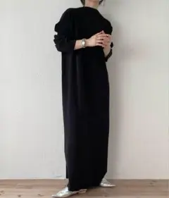 wee9s デイリーデイリースーパーストレッチプリーツワンピース　長袖