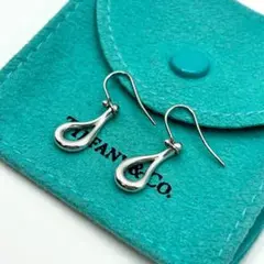 希少　ティファニー　オープン　ティアドロップ　フック　ピアス　シルバー　925