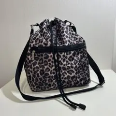 LeSportsac ヒョウ柄 ネイビー 2WAY ショルダーバッグ - メルカリ