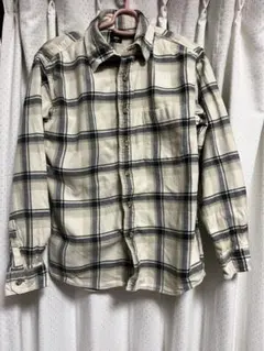 UNIQLOコットンネルシャツ ベージュとネイビーのチェックXS