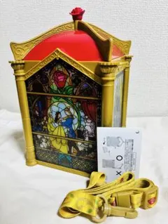 Disney　ディズニー　ポップコーンバケット　美女と野獣　ステンドグラス　薔薇