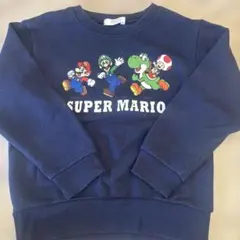 スーパーマリオ トレーナー 120cm ネイビー