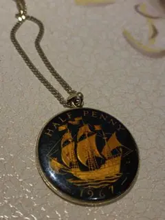 1967年 ハーフペニーコイン ペンダント