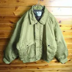 ブルゾン　ジャンパー　オーバーサイズ　ポケット　ミリタリー　カジュアル　カーキ