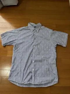 SHIPS ストライプ 半袖シャツ Lサイズ
