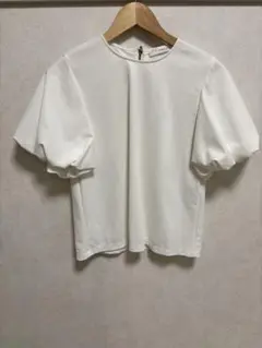 【美品】M-PREMIER パフスリーブ ホワイト トップス 半袖
