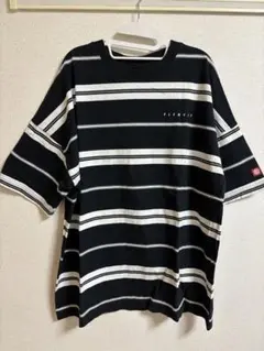 ELEMENT MAG オーバーサイズTシャツ 黒白ストライプ