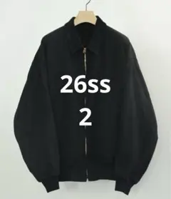 COMOLI BLACK DRILL ZIP JACKET