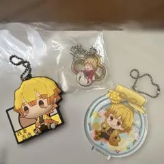 鬼滅の刃　善逸 キャラクターアクリルキーホルダー3点セット