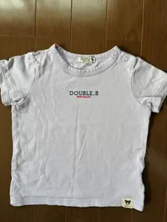 DOUBLE.B 紫色 Tシャツ ボタン付き 90