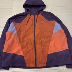 NIKE ナイロンジャケット パーカー フーディ マルチカラー パープル 切替