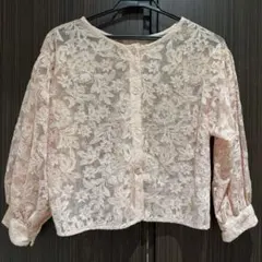 【最終値下げ】w closet レース シースルー ブラウス　カーディガン