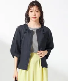 any sis ・接触冷感・速乾・UVカット　ツヤテロギャザー ブルゾンのサムネイル